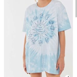 Project social T zodiac tie dye oversized tshirt